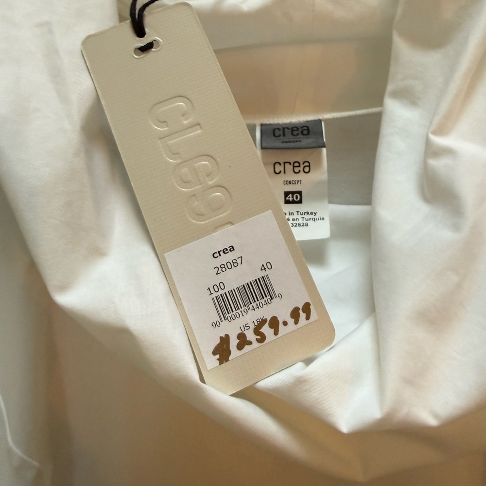 Crea Concept White Cotton Blouse - Picture 3 of 7